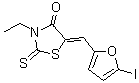 CAS 登录号：330855-07-7， (5Z)-3-乙基-5-[(5-碘-2-呋喃基)亚甲基]-2-硫代-1,3-噻唑烷-4-酮