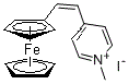 CAS 登录号：33197-77-2， 反式-4-[2-(1-二茂铁)乙烯基]-1-甲基吡啶鎓碘化物