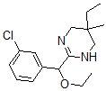 CAS 登录号：33210-48-9， 2-[(3-氯苯基)-乙氧基甲基]-5-乙基-5-甲基-4,6-二氢-1H-嘧啶