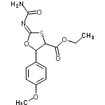 CAS 登录号：33242-92-1， 乙基(2Z)-2-(氨基甲酰亚氨基)-5-(4-甲氧基苯基)-1,3-恶噻戊环-4-羧酸酯