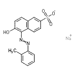 CAS 登录号：33340-36-2， 钠6-羟基-5-(O-甲苯基偶氮)萘-2-磺酸酯