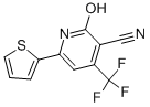 CAS 登录号：3335-45-3， 2-羟基-6-(2-噻吩基)-4-(三氟甲基)烟腈