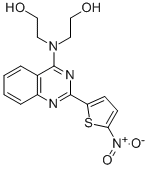 CAS 登录号：33372-39-3， 2-[2-羟基乙基-[2-(5-硝基噻吩-2-基)喹唑啉-4-基]氨基]乙醇