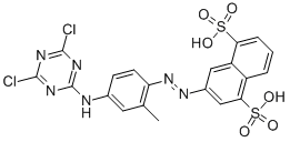 CAS#: 33508-55-3, 3-[4-[(4,6-Dichloro-1,3,5-Triazin-2-Yl)Amino]-2-Methylphenyl]Diazenylnaphthalene-1,5-Disulfonic Acid