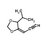 CAS 登录号：3357-86-6， (5E)-4-异丙基-5-(2-丙炔-1-亚基)-1,3-二氧戊环