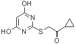 CAS 登录号：337488-30-9， 1-环丙基-2-[(4,6-二羟基-2-嘧啶基)硫基]乙酮