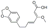 CAS 登录号：3384-27-8， (2Z,4E)-7-(1,3-苯并二氧戊环-5-基)-3-甲氧基庚-2,4-二烯酸