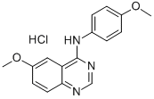 CAS 登录号：338738-57-1， 6-甲氧基-N-(4-甲氧基苯基)喹唑啉-4-胺盐酸盐