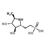 CAS#: 339186-29-7, {2-[(2R,3R,4R,5R)-3,4-Dihydroxy-5-Methyl-2-Pyrrolidinyl]Ethyl}Phosphonic Acid