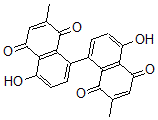 CAS 登录号：33927-59-2， 5-羟基-8-(4-羟基-7-甲基-5,8-二氧代萘-1-基)-2-甲基萘-1,4-二酮