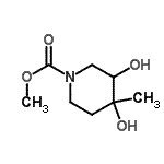 CAS 登录号：339366-37-9， 甲基3,4-二羟基-4-甲基-1-哌啶羧酸酯