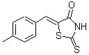 CAS 登录号：33992-80-2， (5Z)-5-(4-甲基苄亚基)-2-硫代-1,3-噻唑烷-4-酮