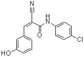 CAS 登录号:340315-62-0, (2Z)-N-(4-氯苯基)-2-氰基-3-(3-羟基苯基)丙烯酰胺