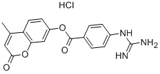 CAS 登录号：34197-46-1， 4-甲基伞形酮 4-胍基苯甲酸酯盐酸盐