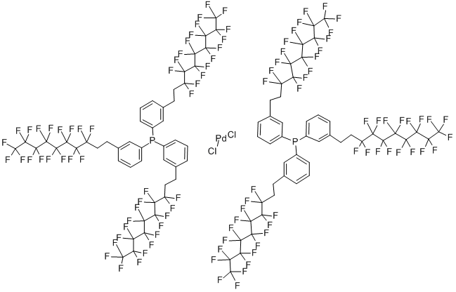 CAS#: 343343-17-9, Bis(Tris(3-(H4-Perfluorodecyl)Phenyl)Phosphine]palladium(II) dichloride