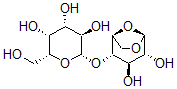 CAS 登录号：34395-01-2， (2S,3R,4S,5R,6R)-2-[[(1S,2S,3R,4R,5S)-3,4-二羟基-6,8-二氧杂双环[3.2.1]辛烷-2-基]氧基]-6-(羟基甲基)四氢吡喃-3,4,5-三醇