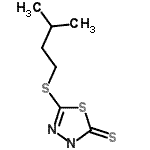 CAS 登录号：344926-02-9， 5-[(3-甲基丁基)硫基]-1,3,4-噻二唑-2(3H)-硫酮