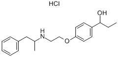 CAS 登录号：34535-83-6， 1-[4-[2-(1-苯基丙烷-2-基氨基)乙氧基]苯基]丙-1-醇盐酸盐