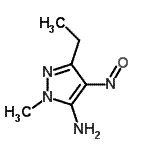 CAS 登录号：345633-39-8， 3-乙基-1-甲基-4-亚硝基-1H-吡唑-5-胺