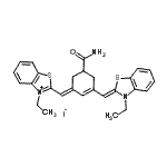 CAS#: 34719-10-3, 2-[(E)-{5-Carbamoyl-3-[(Z)-(3-Ethyl-1,3-Benzothiazol-2(3H)-Ylidene)Methyl]-2-Cyclohexen-1-Ylidene}Methyl]-3-Ethyl-1,3-Benzothiazol-3-Ium Iodide