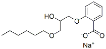 CAS 登录号：3478-44-2， 2-(3-己氧基-2-羟基丙氧基)苯甲酸钠
