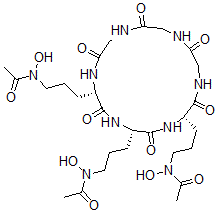 CAS#: 34787-28-5, N-[3-[(2S,5S,17S)-5,17-Bis[3-(Acetyl-Hydroxyamino)Propyl]-3,6,9,12,15,18-Hexaoxo-1,4,7,10,13,16-Hexazacyclooctadec-2-Yl]Propyl]-N-Hydroxyacetamide