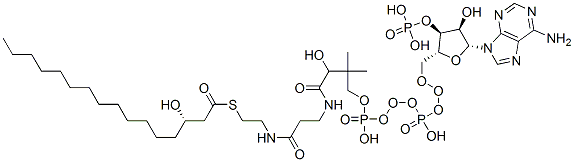 CAS#: 35106-50-4, S-[2-[3-[[(2R)-4-[[[(2R,3S,4R,5R)-5-(6-Aminopurin-9-Yl)-4-Hydroxy-3-Phosphonooxyoxolan-2-Yl]Methoxy-Hydroxyphosphoryl]Oxy-Hydroxyphosphoryl]Oxy-2-Hydroxy-3,3-Dimethylbutanoyl]Amino]Propanoylamino]Ethyl] 3-Hydroxyhexadecanethioate