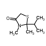 CAS 登录号：35348-14-2， 2-异丙基-2,3-二甲基-1,3-噻唑烷-4-酮
