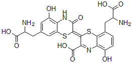 CAS 登录号：35394-49-1， (2E)-8-(2-氨基-3-羟基-3-氧代丙基)-2-[7-(2-氨基-3-羟基-3-氧代丙基)-5-羟基-3-氧代-4H-1,4-苯并噻嗪-2-亚基]-5-羟基-1,4-苯并噻嗪-3-羧酸