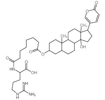 CAS#: 35455-33-5, 5-(Diaminomethylideneamino)-2-[[8-[[14-Hydroxy-10,13-Dimethyl-17-(6-Oxopyran-3-Yl)-1,2,3,4,5,6,7,8,9,11,12,15,16,17-Tetradecahydrocyclopenta[a]Phenanthren-3-Yl]Oxy]-8-Oxooctanoyl]Amino]Pentanoic Acid