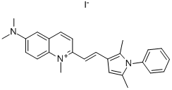 CAS#: 35648-29-4, 2-[2-(2,5-Dimethyl-1-Phenylpyrrol-3-Yl)Ethenyl]-N,N,1-Trimethylquinolin-1-Ium-6-Amine Iodide