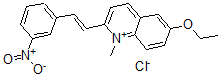 CAS 登录号：3565-40-0， 6-乙氧基-1-甲基-2-[2-(3-硝基苯基)乙烯基]-喹啉鎓氯化物(1:1)