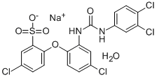 CAS 登录号：3567-25-7， 5-氯-2-(4-氯-2-(3-(3,4-二氯苯基)脲基)苯氧基)苯磺酸钠
