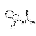 CAS 登录号：35681-61-9， 2-[(1-甲基-1H-苯并咪唑-2-基)氨基]丙腈