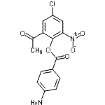 CAS 登录号：357166-51-9， 2-乙酰基-4-氯-6-硝基苯基4-氨基苯甲酸酯