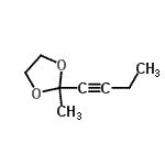 CAS 登录号：35792-10-0， 2-(1-丁炔-1-基)-2-甲基-1,3-二氧戊环