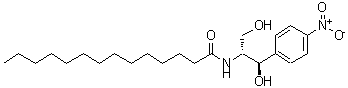 CAS 登录号：35922-06-6， N-[(1R,2R)-1,3-二羟基-1-(4-硝基苯基)-2-丙基]十四烷酰胺