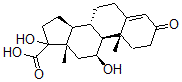 CAS#: 3597-45-3, (8S,9S,10R,11S,13S,14S)-11,17-Dihydroxy-10,13-Dimethyl-3-Oxo-2,6,7,8,9,11,12,14,15,16-Decahydro-1H-Cyclopenta[a]Phenanthrene-17-Carboxylic Acid