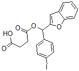 CAS 登录号：3611-60-7， 4-[1-苯并呋喃-2-基-(4-碘苯基)甲氧基]-4-氧代丁酸