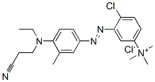 CAS 登录号：36116-28-6， [4-氯-3-[4-(2-氰基乙基-乙基氨基)-2-甲基苯基]偶氮苯基]-三甲基氯化铵