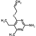 CAS 登录号：361465-39-6， 4-(烯丙基硫基)-5-乙基-6-甲基-2-嘧啶胺