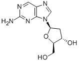 CAS 登录号：3616-24-8， 2-氨基-9-(beta-D-2-脱氧呋喃核糖基)嘌呤