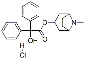 CAS 登录号：36173-66-7， [(1R,5S)-8-甲基-8-氮杂双环[3.2.1]辛烷-3-基]2-羟基-2,2-二苯乙酸酯盐酸盐
