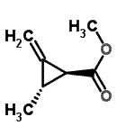 CAS 登录号：36228-29-2， 甲基(1S,2S)-2-甲基-3-亚甲基环丙烷羧酸酯