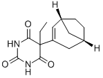 CAS 登录号:3625-25-0, 5-乙基-5-(双环(3.2.1)辛烯基)巴比妥酸