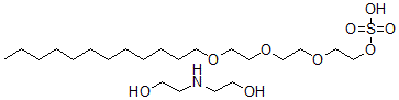 CAS 登录号：36468-16-3， 三聚乙二醇,月桂基醚,硫酸盐,二乙醇胺盐