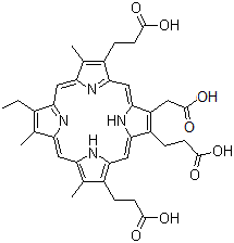 CAS#: 36548-09-1, 3-(Carboxymethyl)-12-Ethyl-8,13,17-Trimethyl-21H,23H-Porphine-2,7,18-Tripropanoic Acid