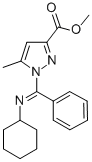 CAS 登录号：36638-95-6， 1-(N-环己基-C-苯基亚胺甲酰基)-5-甲基吡唑-3-羧酸甲酯