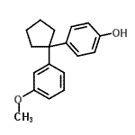 CAS 登录号：36744-82-8， 4-[1-(3-甲氧基苯基)环戊基]苯酚