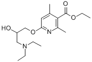 CAS 登录号：36853-15-3， 6-(3-二乙基氨基-2-羟基丙氧基)-2,4-二甲基吡啶-3-羧酸乙酯